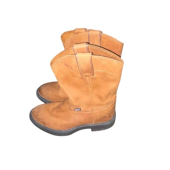 Justin Boys Work Boots Size 11D Stock #4782C Leather Uppers - Picture 1 of 6